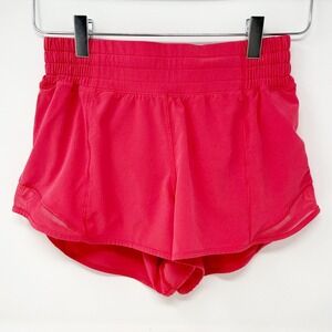 Lululemon Hotty Hot Low-Rise 2.5" Lined Shorts LW7AW6 Red Glow 4